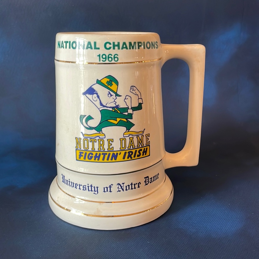 Vintage Notre Dame 1966 National Championship Mug.